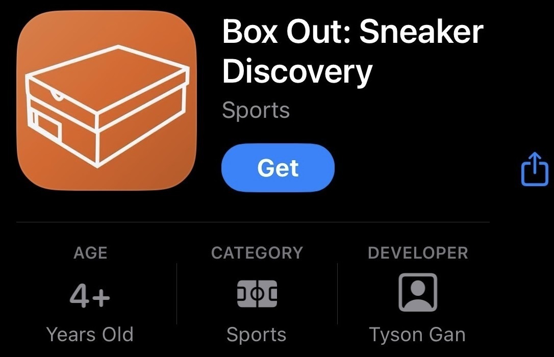 Box Out on the App Store: Sneaker Discovery, listed under Sports